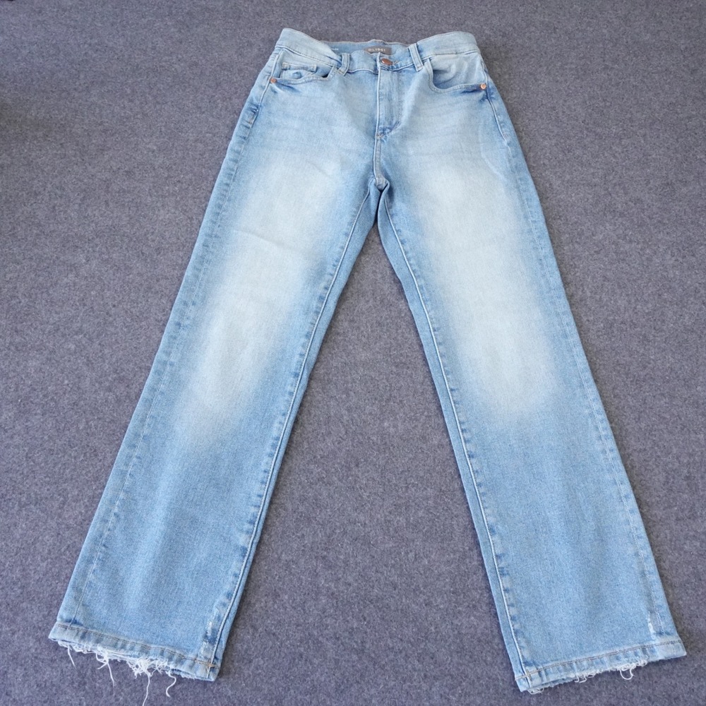 DL1961 Patti Straight High Rise Vintage Ankle Jeans Reef Light Wash 25 12825